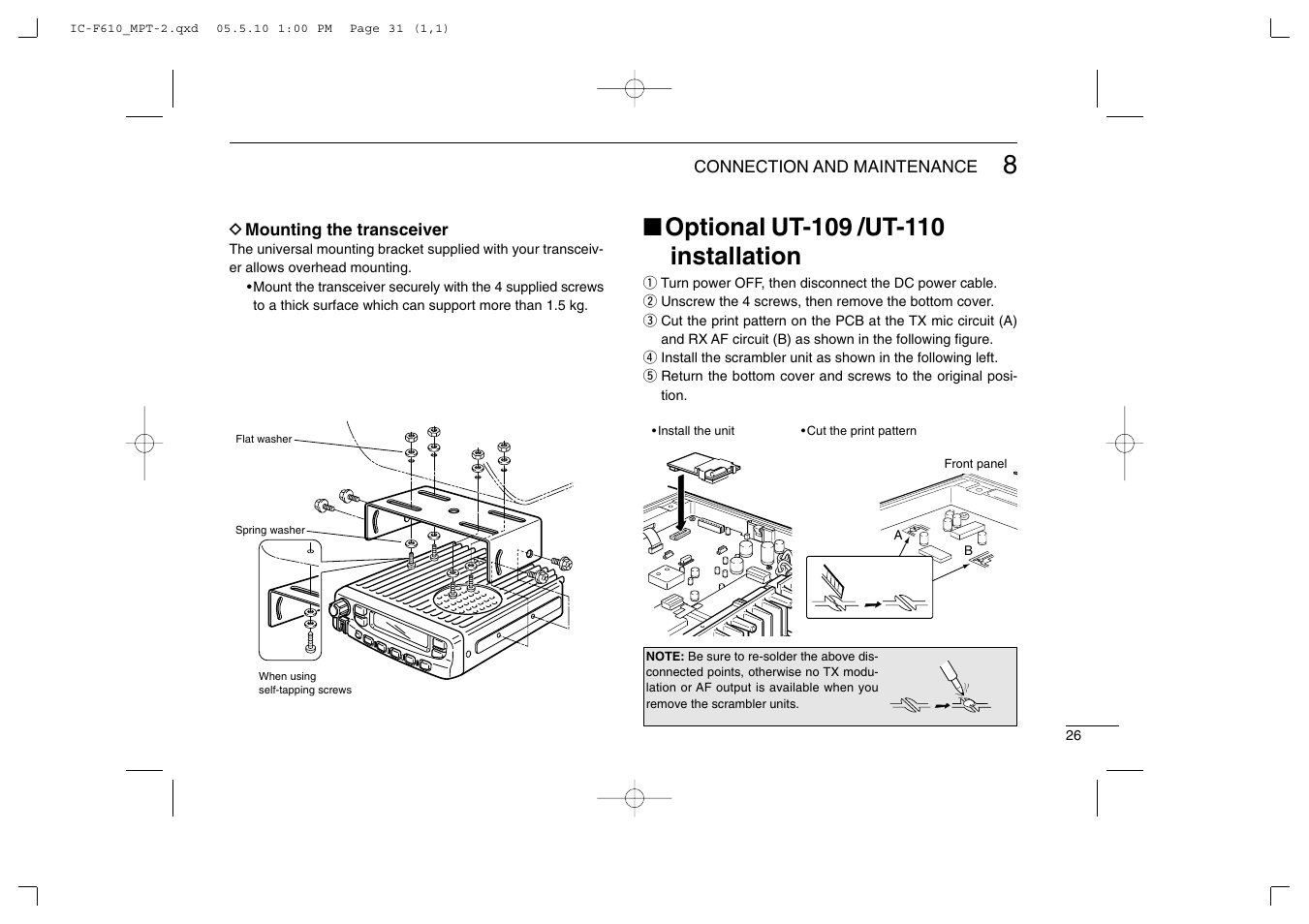 Icom IC-F610 User Manual | Page 31 / 36