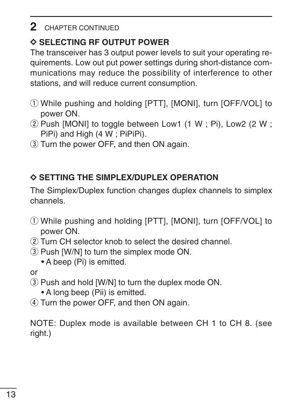 Icom IC-F21GM User Manual | Page 20 / 32