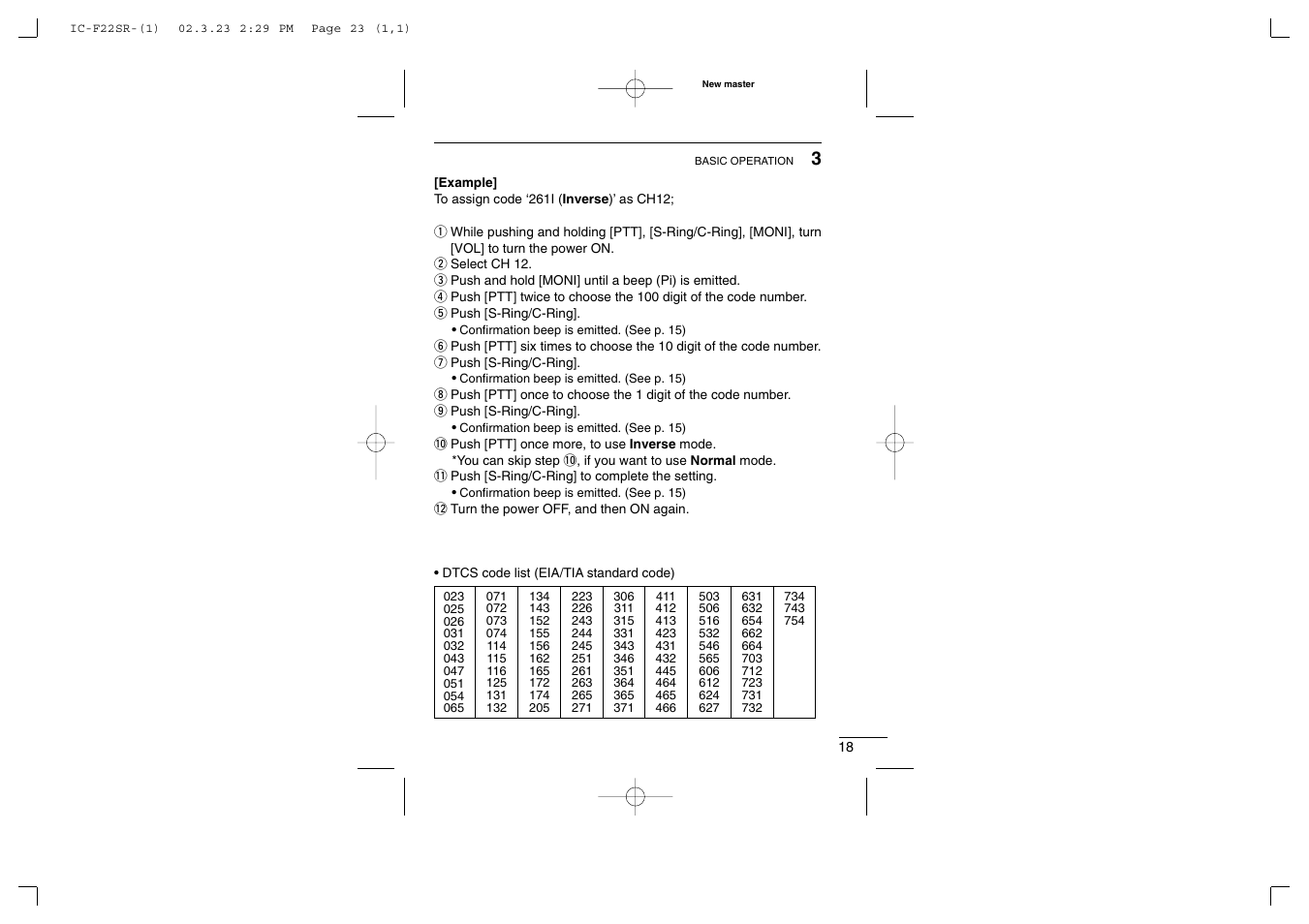 Icom iF22SR User Manual | Page 23 / 36