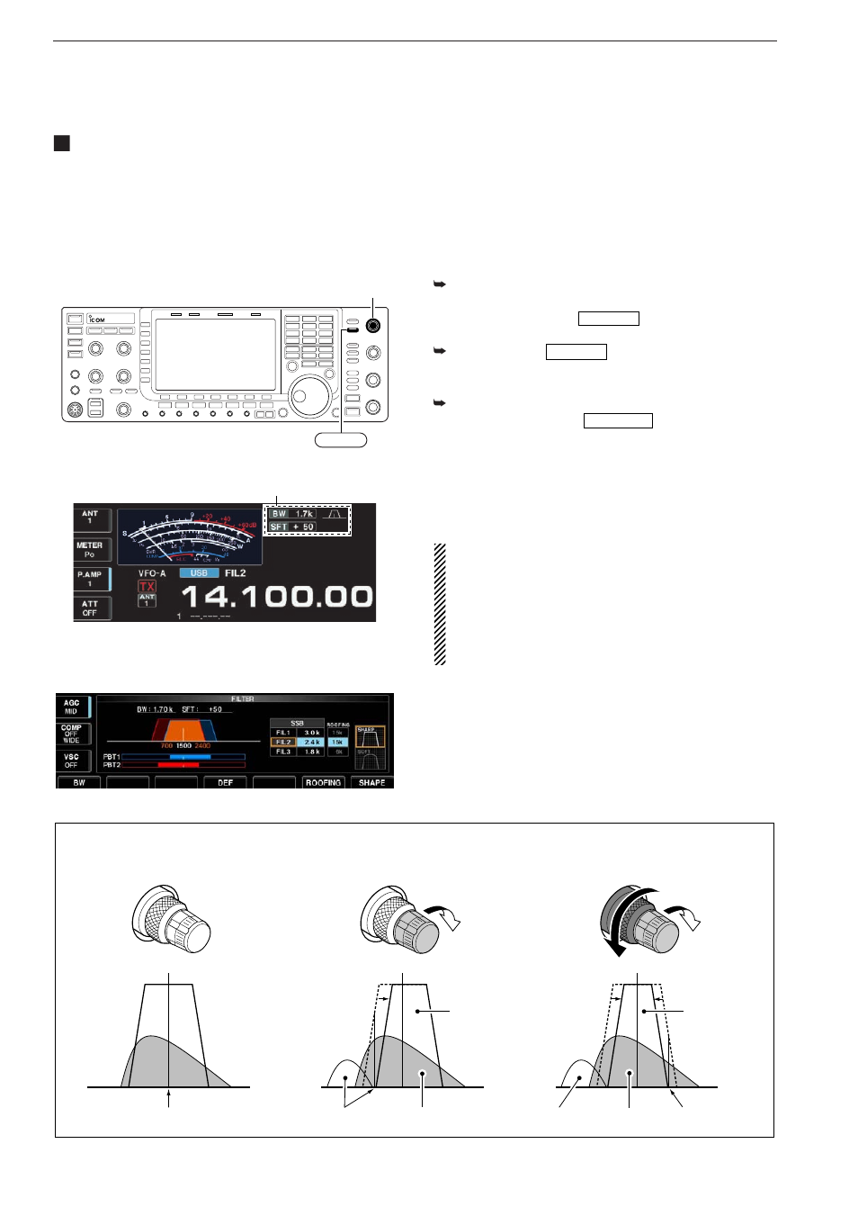 Twin pbt operation | Icom IC-7700 User Manual | Page 100 / 214