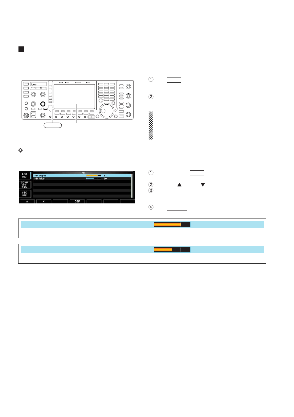 Noise blanker | Icom IC-7700 User Manual | Page 104 / 214