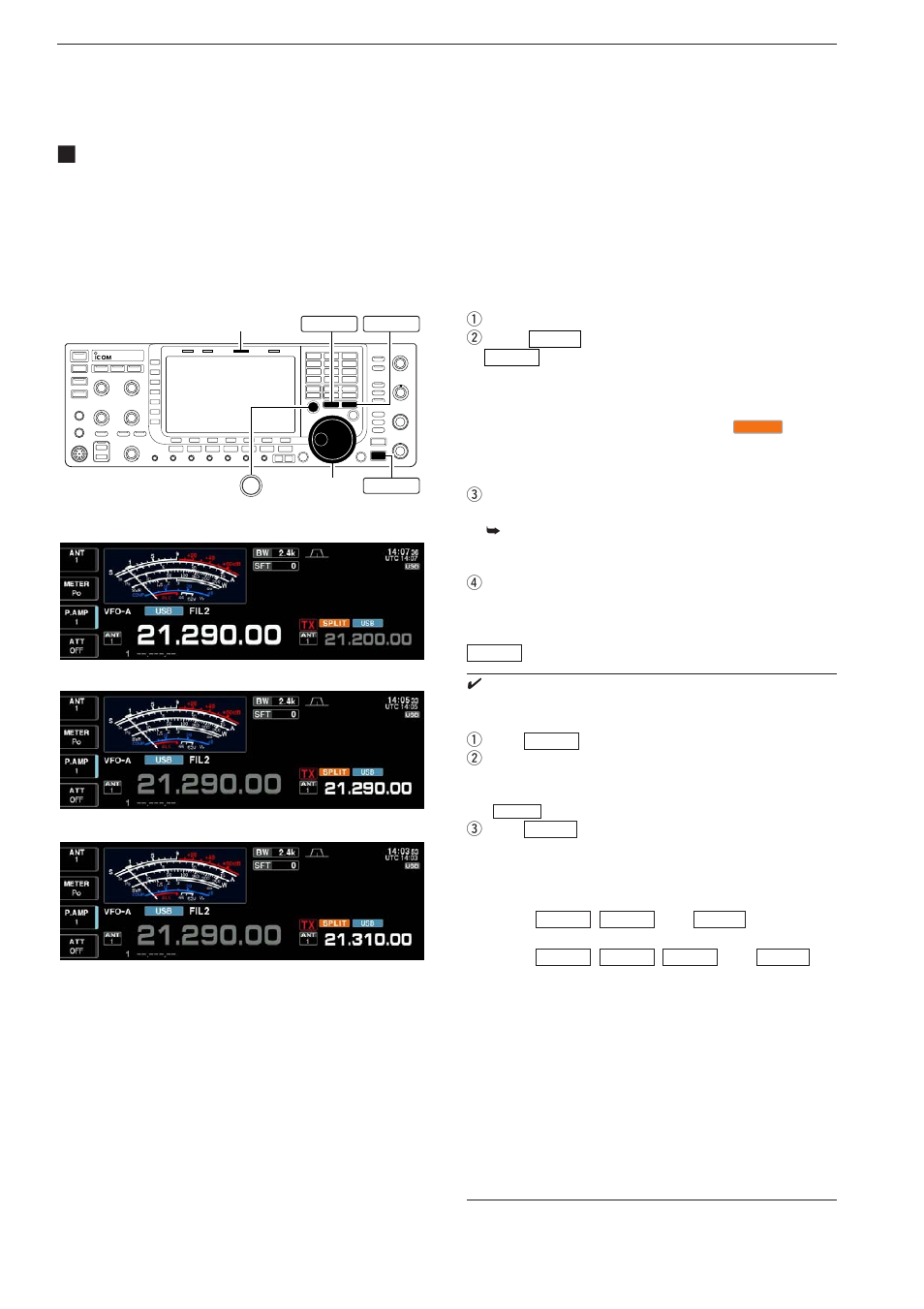 Split frequency operation | Icom IC-7700 User Manual | Page 114 / 214