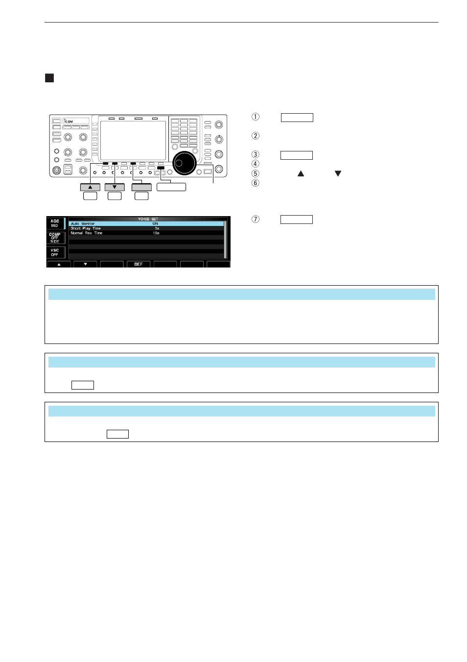 Voice set mode | Icom IC-7700 User Manual | Page 125 / 214