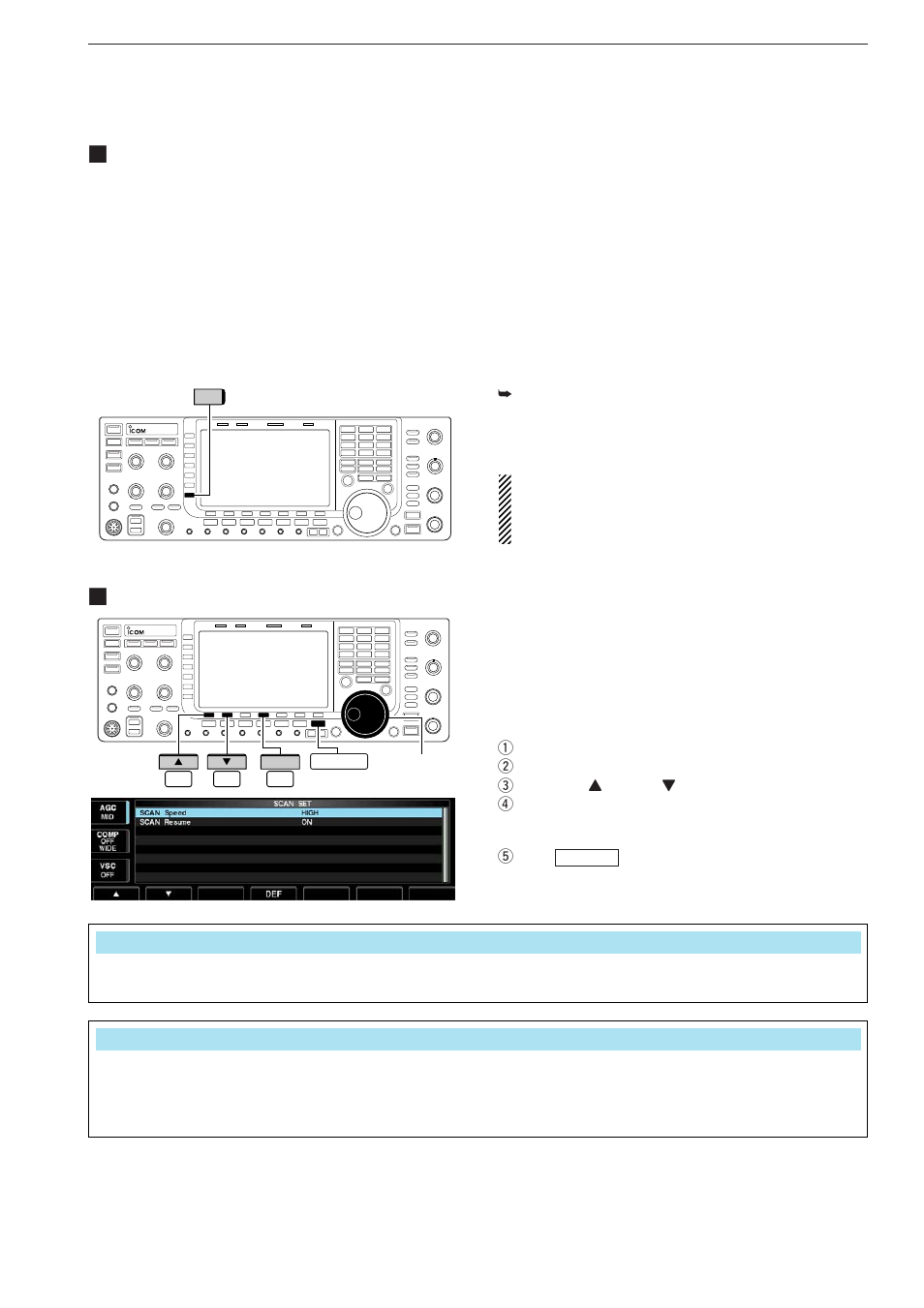 Voice squelch control function, Scan set mode | Icom IC-7700 User Manual | Page 137 / 214