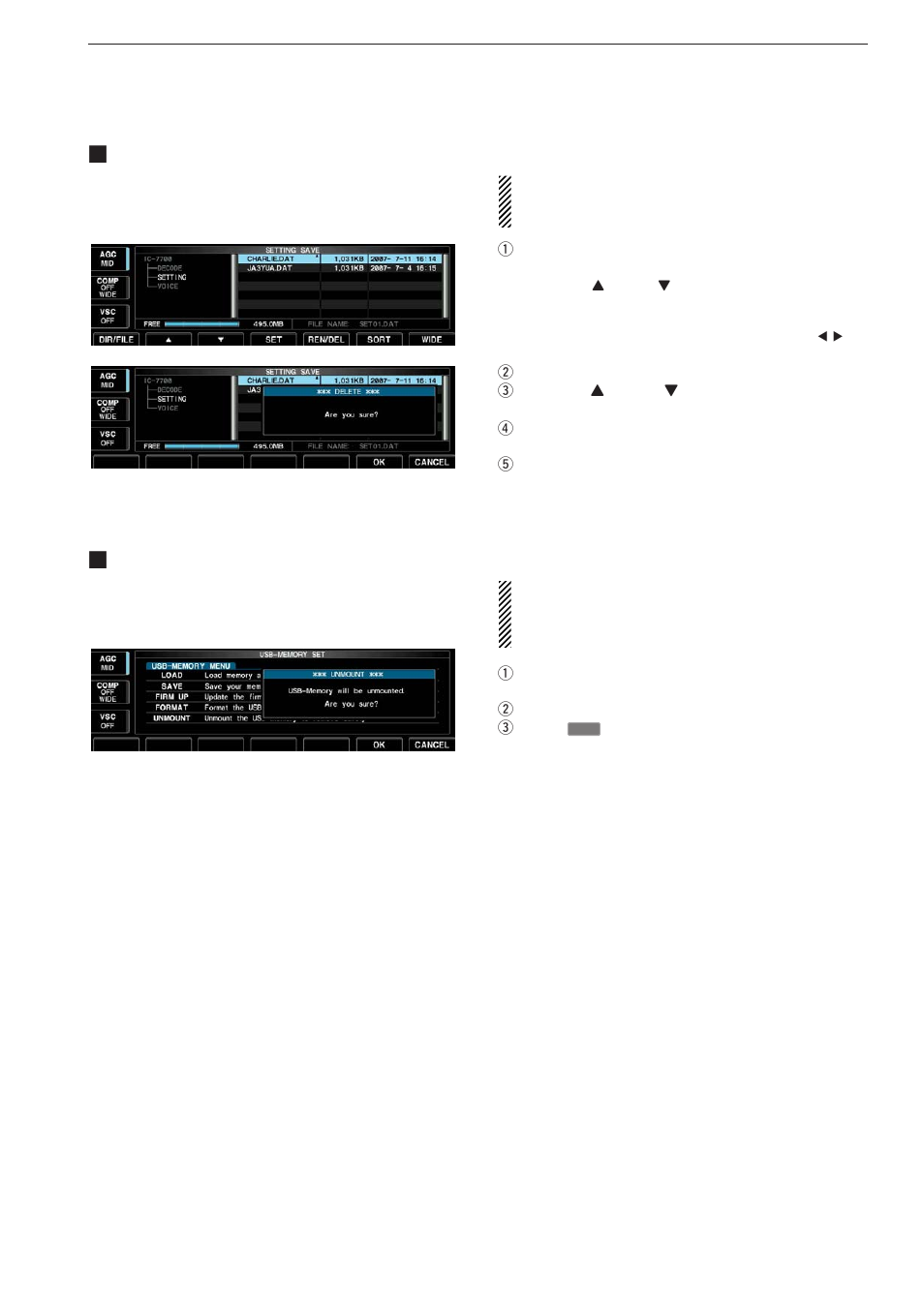 Deleting a file | Icom IC-7700 User Manual | Page 178 / 214