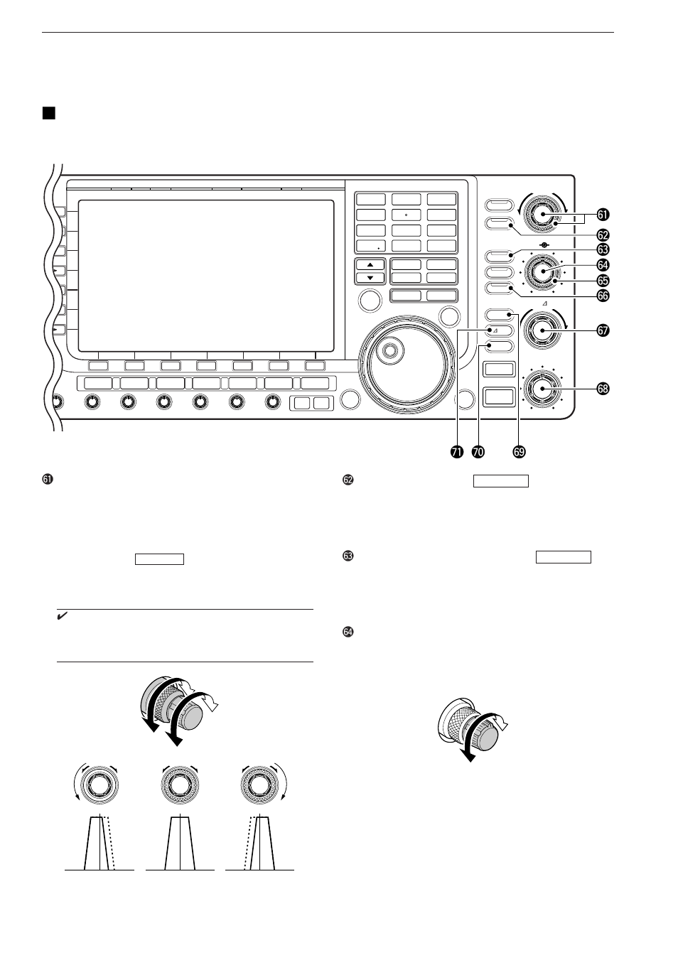 Front panel (continued), What is the pbt control, Panel description | Icom IC-7700 User Manual | Page 20 / 214