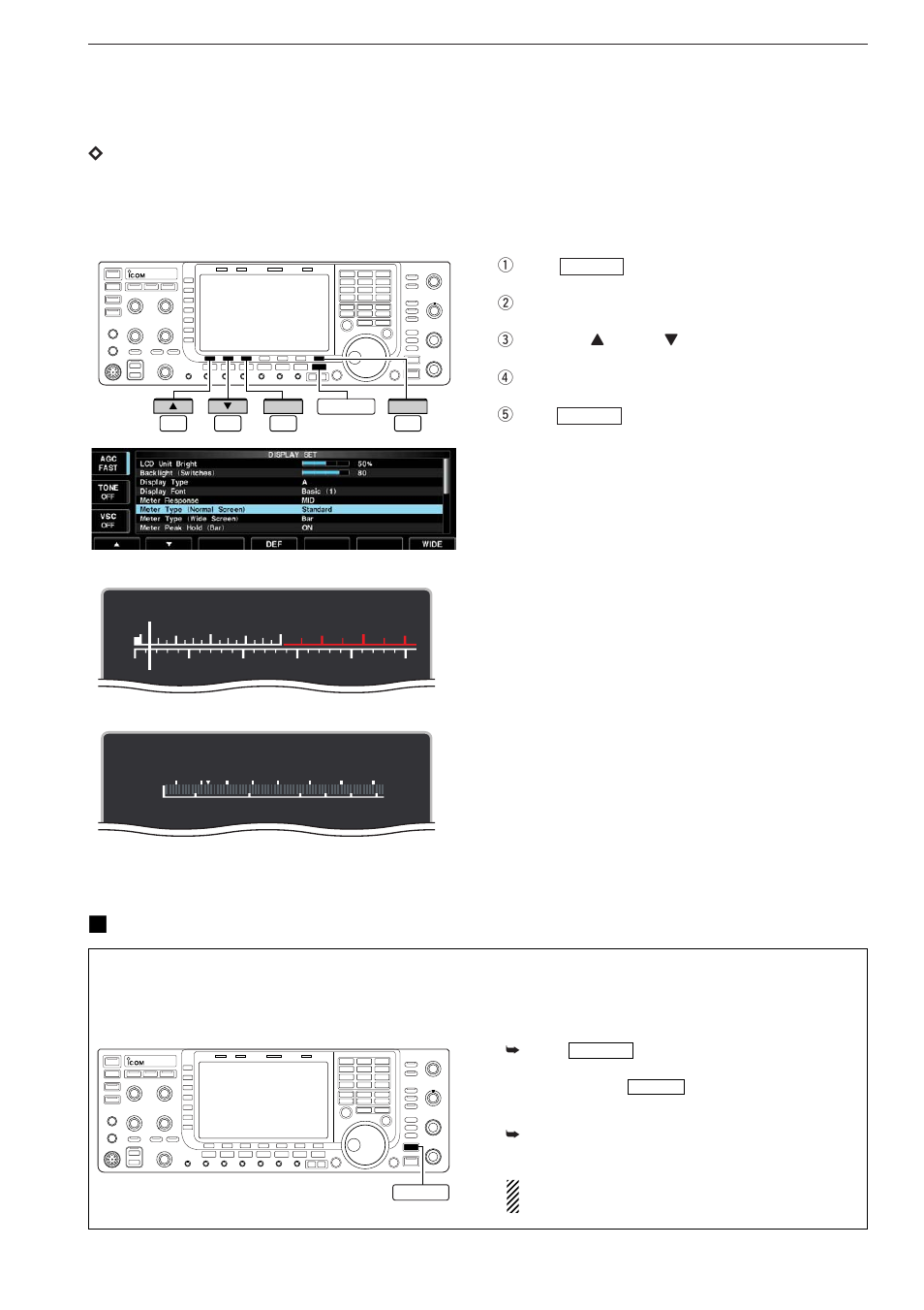 Voice synthesizer operation, Dmeter type selection | Icom IC-7700 User Manual | Page 49 / 214
