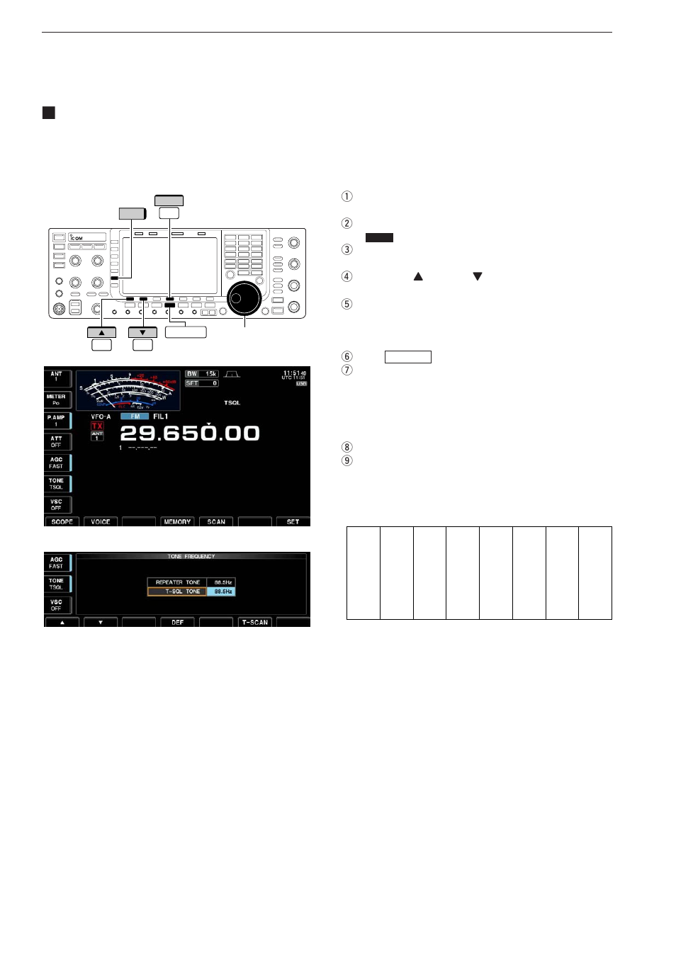 Tone squelch operation | Icom IC-7700 User Manual | Page 86 / 214