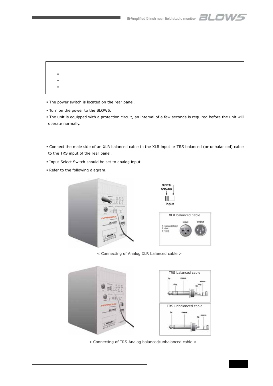 Connection | Infrasonic BLOW5D User Manual | Page 11 / 16