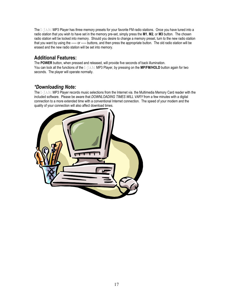 Additional features | I-JAM Multimedia I-Jam IJ 100 User Manual | Page 17 / 48