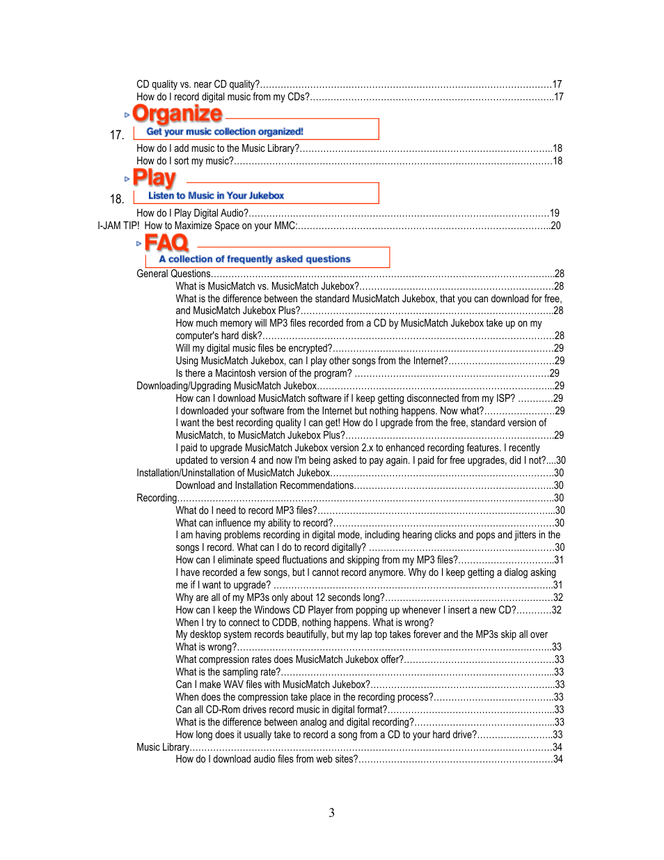 I-JAM Multimedia I-Jam IJ 100 User Manual | Page 3 / 48