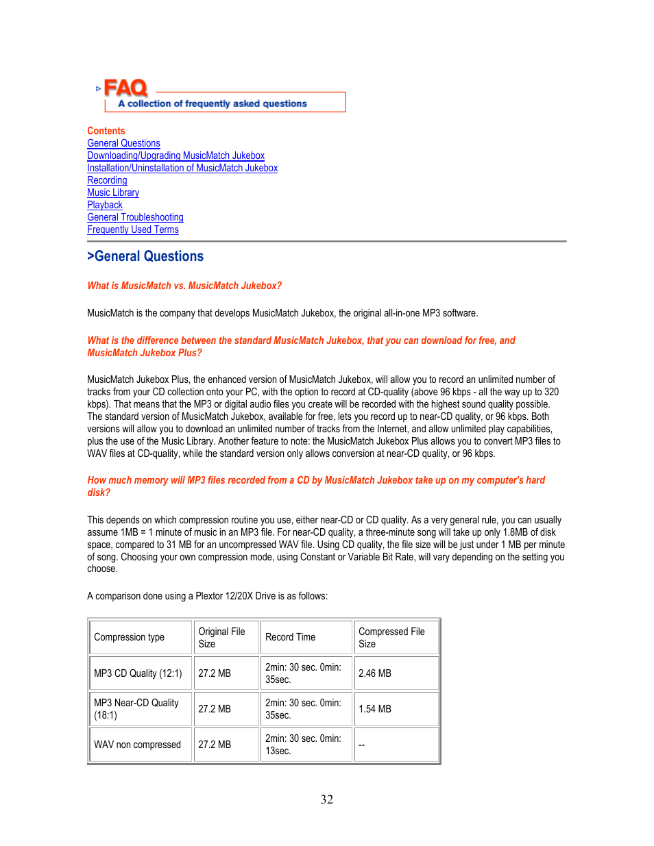 General questions | I-JAM Multimedia I-Jam IJ 100 User Manual | Page 32 / 48