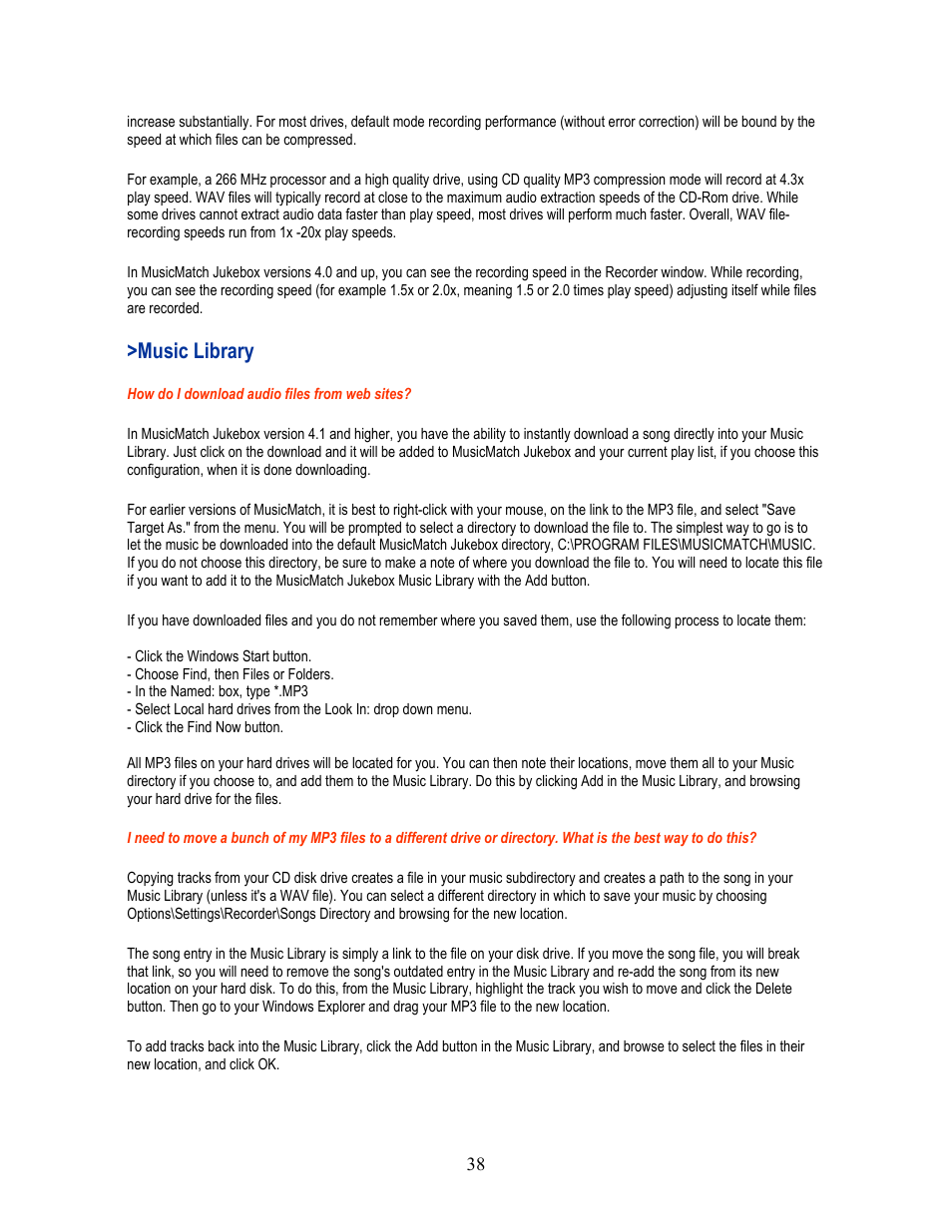 Music library | I-JAM Multimedia I-Jam IJ 100 User Manual | Page 38 / 48