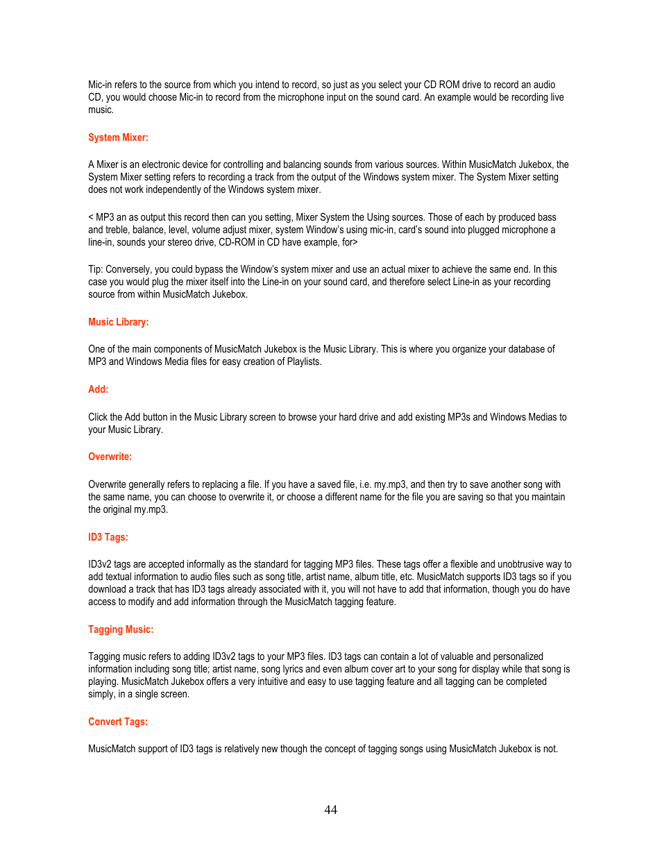 I-JAM Multimedia I-Jam IJ 100 User Manual | Page 44 / 48