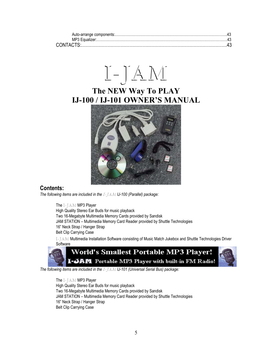 I-JAM Multimedia I-Jam IJ 100 User Manual | Page 5 / 48