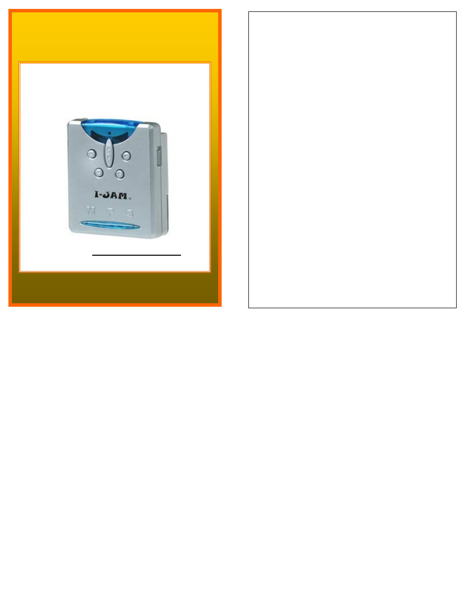 I-JAM Multimedia I-Jam IJ-50 User Manual | 4 pages