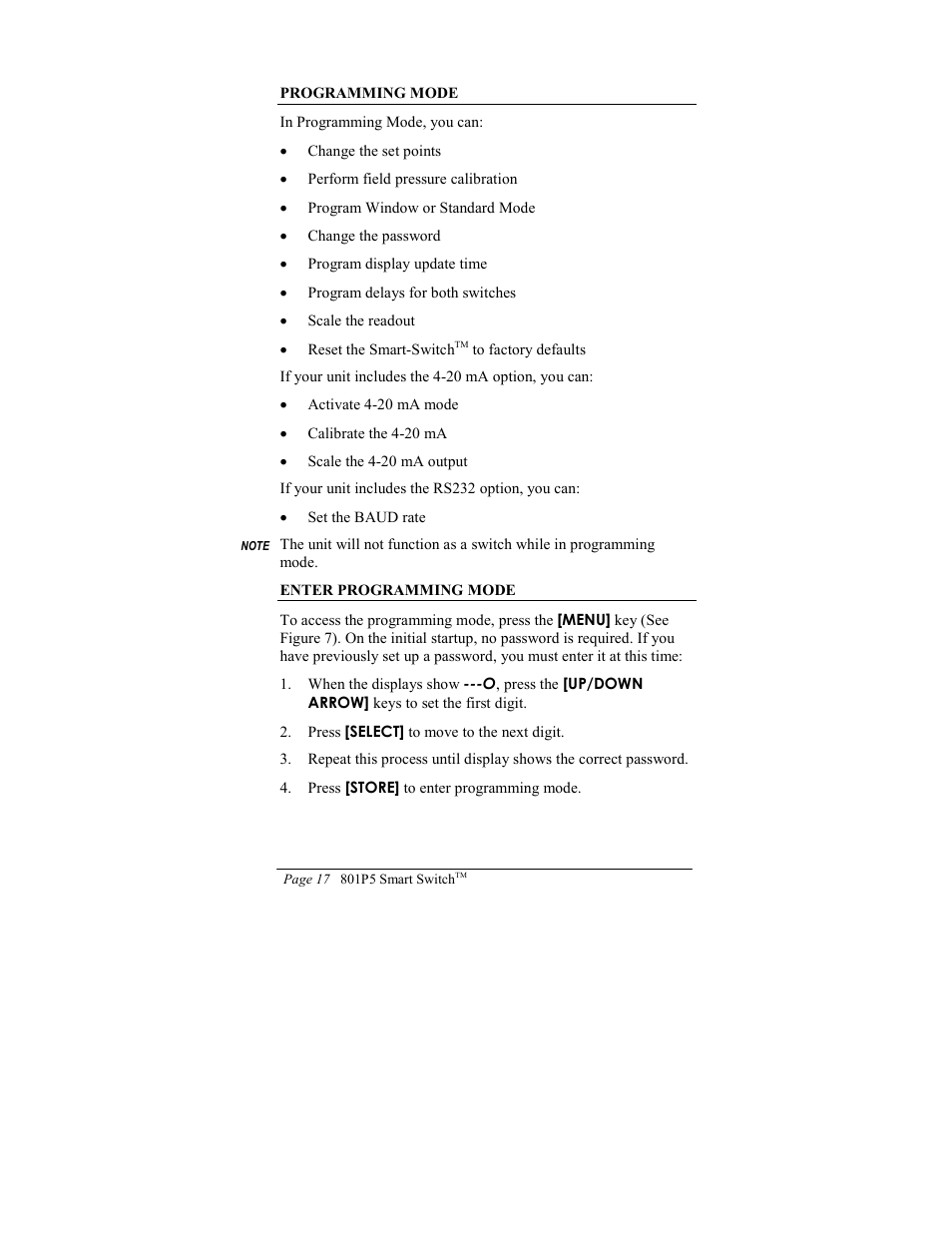 ITT SMART SWITCH 801P5 User Manual | Page 21 / 45