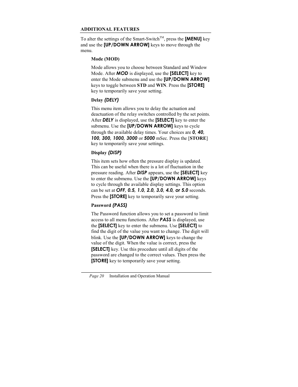 ITT SMART SWITCH 801P5 User Manual | Page 24 / 45
