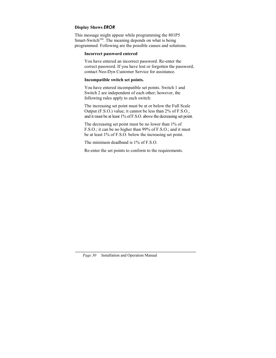 ITT SMART SWITCH 801P5 User Manual | Page 34 / 45