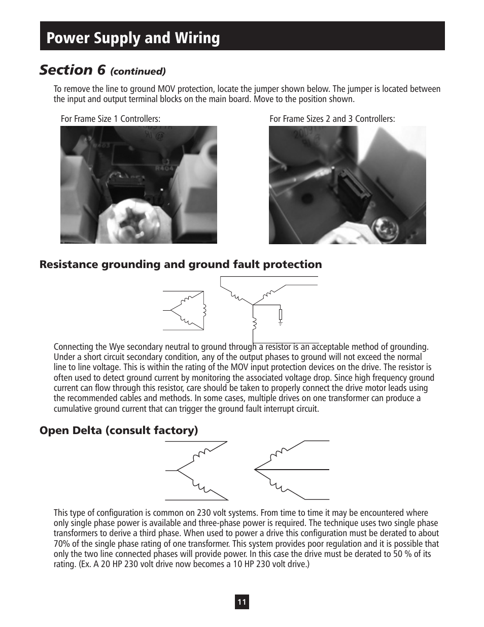 Power supply and wiring | ITT S-DRIVE IM213 User Manual | Page 11 / 84