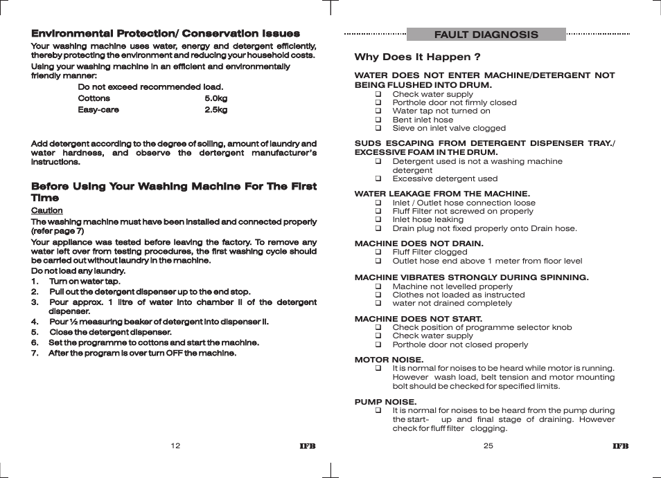 IFB Appliances Diva WT DIV B User Manual | Page 10 / 16