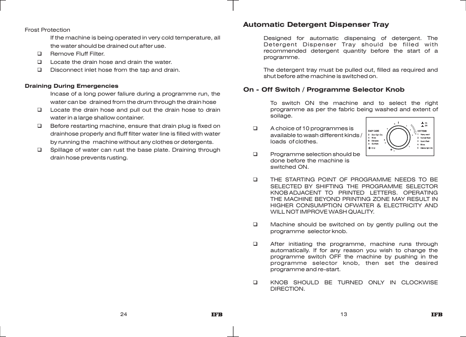 IFB Appliances Diva WT DIV B User Manual | Page 11 / 16
