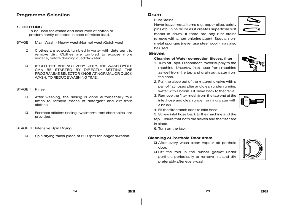 IFB Appliances Diva WT DIV B User Manual | Page 12 / 16
