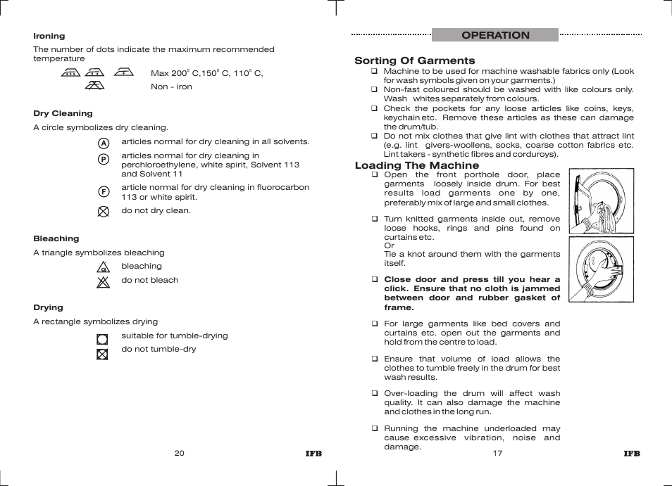 IFB Appliances Diva WT DIV B User Manual | Page 15 / 16