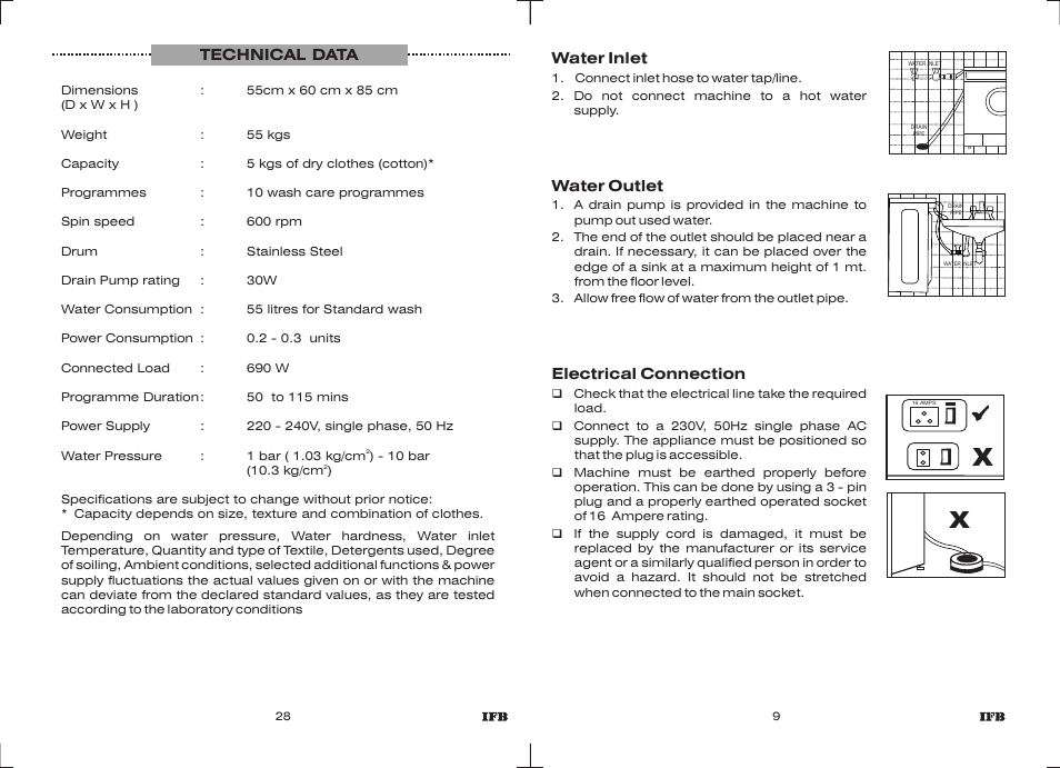 IFB Appliances Diva WT DIV B User Manual | Page 7 / 16