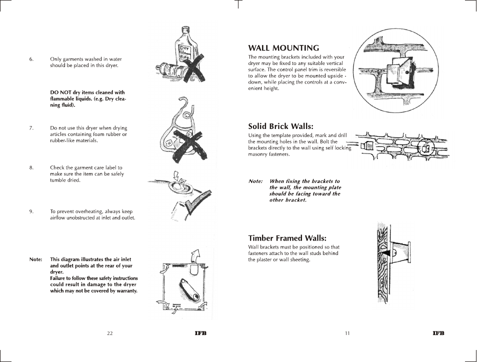 Easy dry 550 | IFB Appliances EASYDRY 550 User Manual | Page 10 / 15