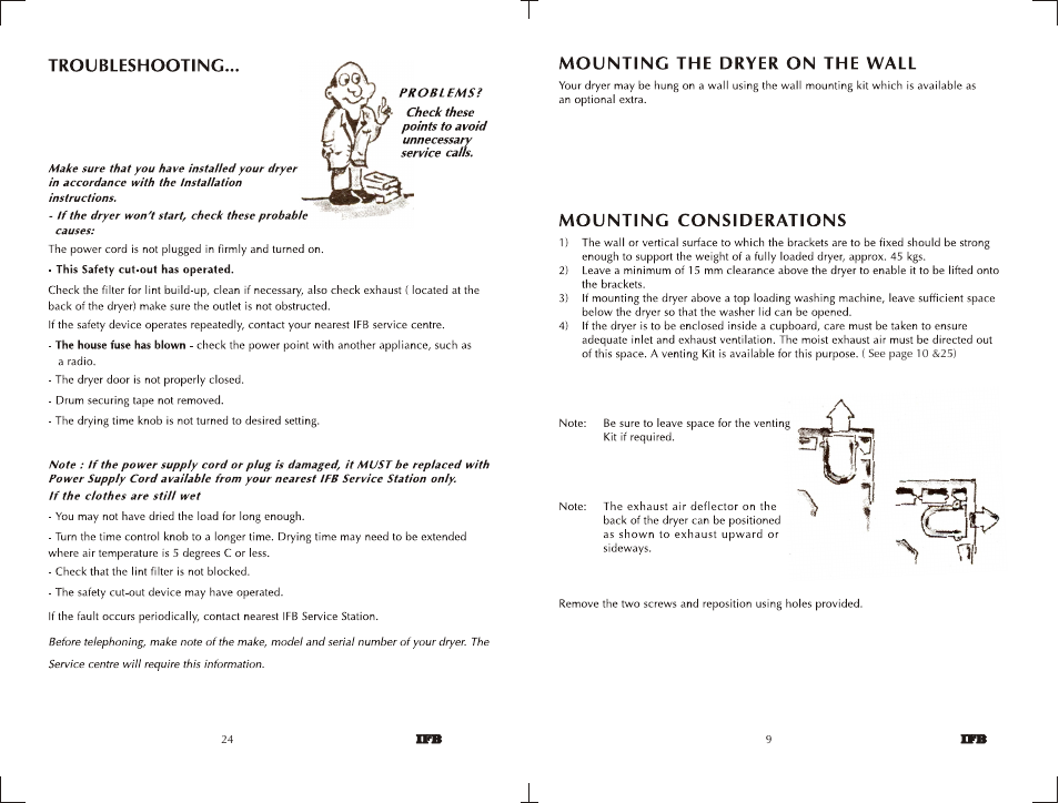 IFB Appliances 550 User Manual | Page 7 / 14