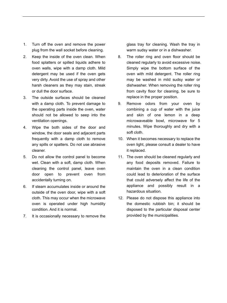 Cleaning and care | IFB Appliances 17PM1S User Manual | Page 10 / 10