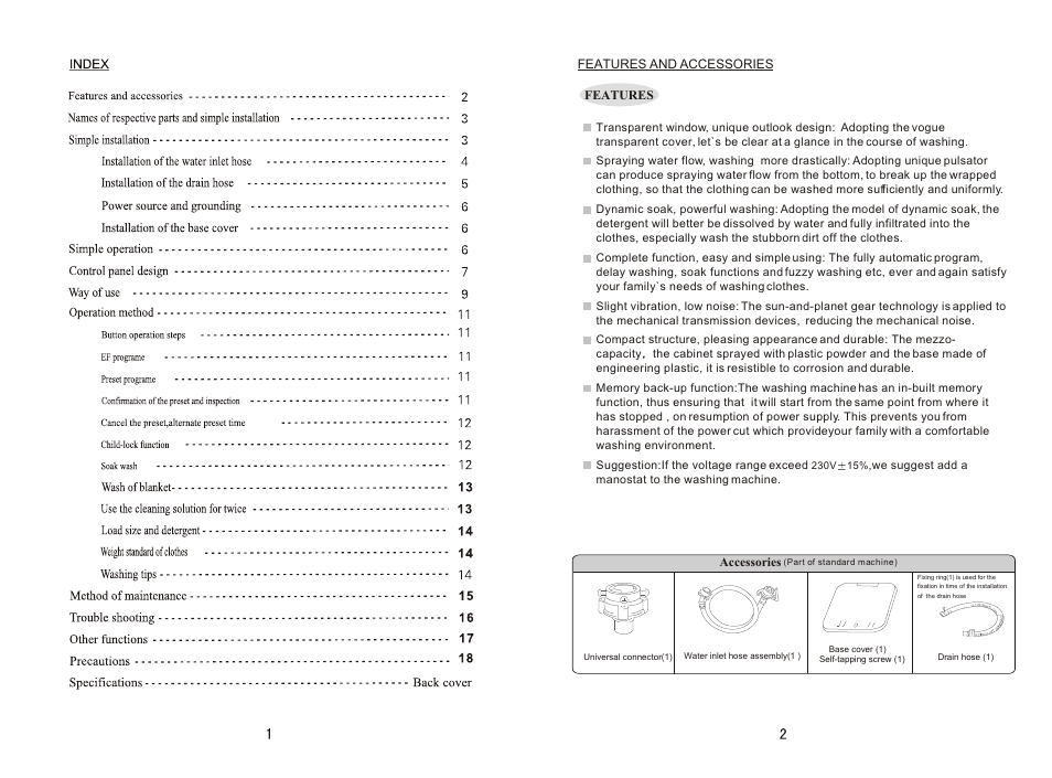 Т³гж 2 | IFB Appliances AW60-806 User Manual | Page 2 / 14