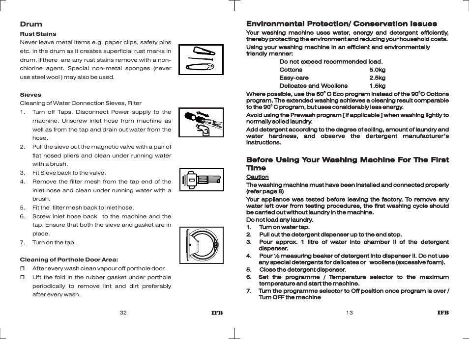 IFB Appliances Elite 5 KG User Manual | Page 12 / 22