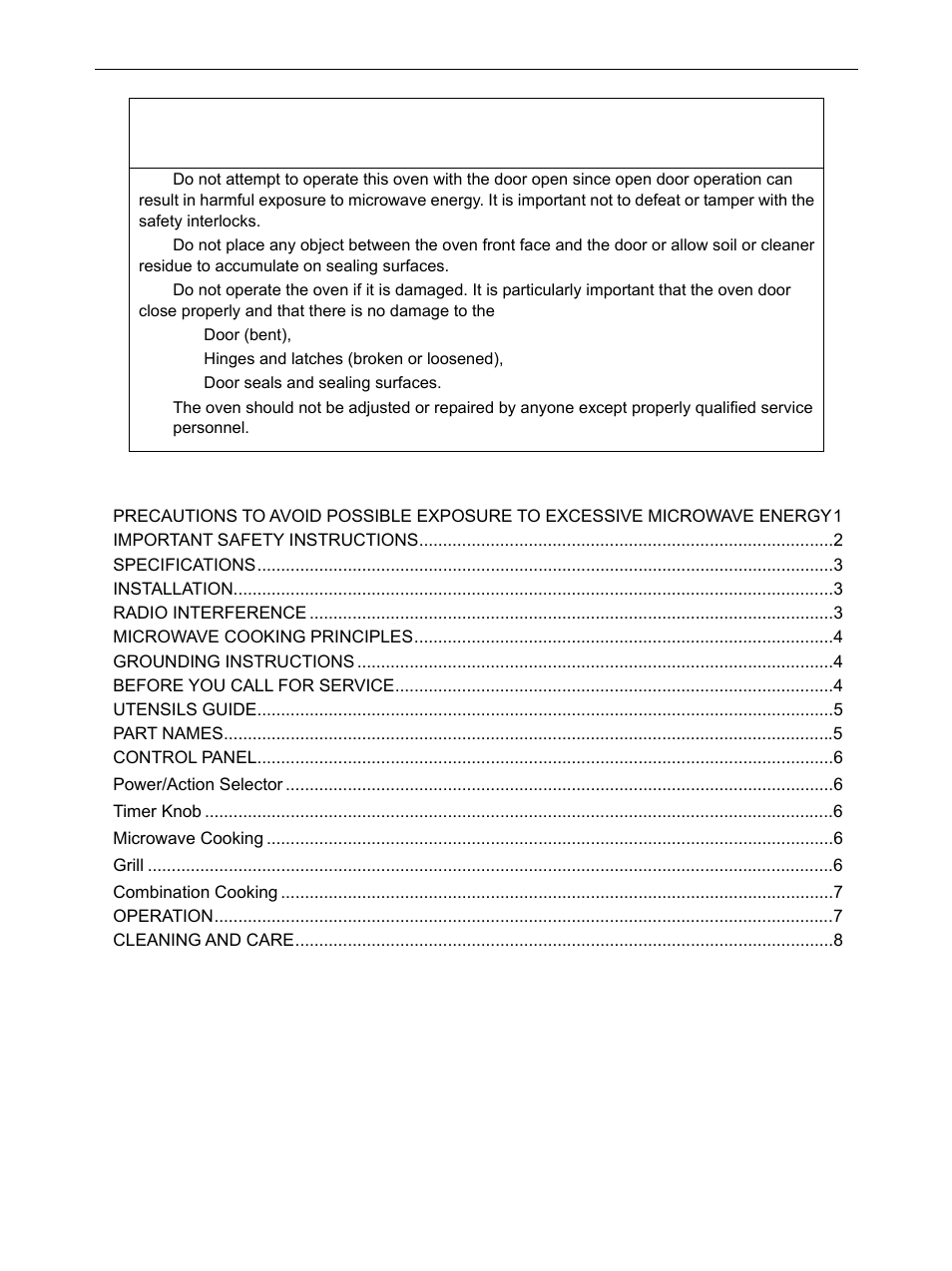 Content | IFB Appliances 17PG1S User Manual | Page 2 / 9