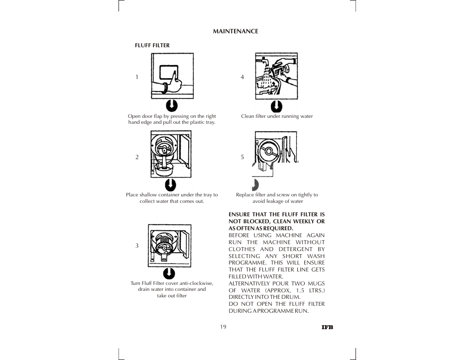 IFB Appliances SENORITA PLUS User Manual | Page 20 / 27