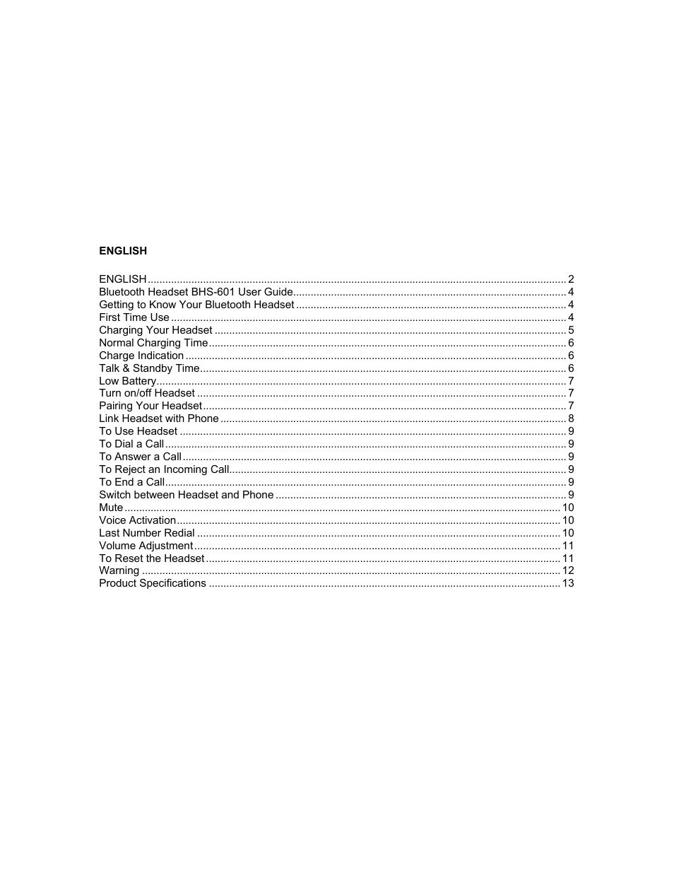 Iqua BHS - 601 User Manual | Page 2 / 14