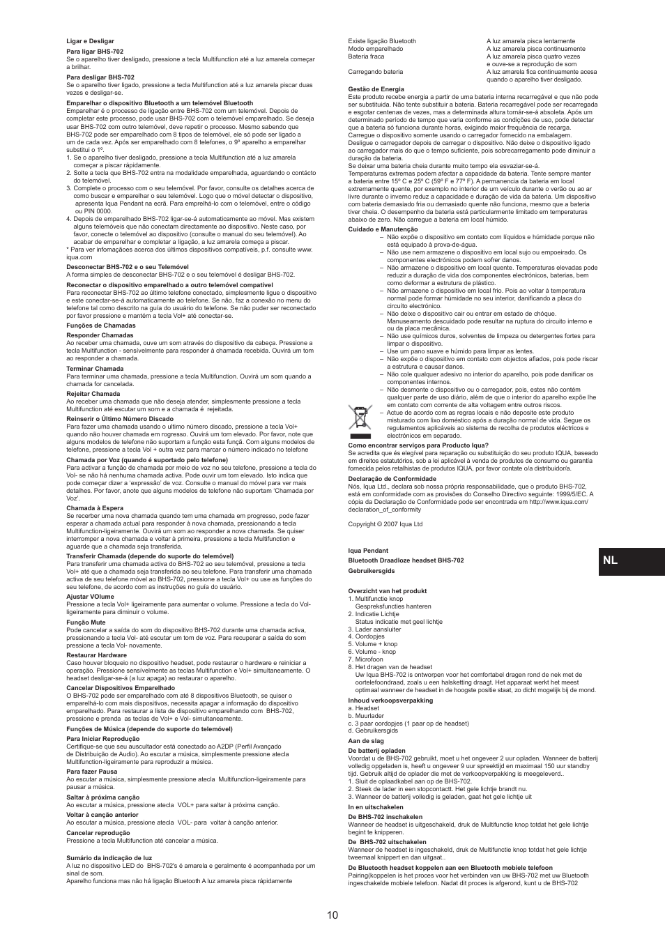 Iqua BHS-702 User Manual | Page 10 / 15