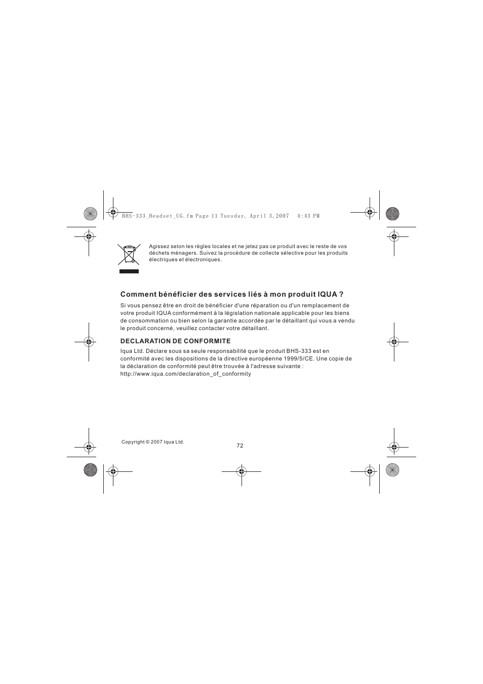 Iqua Bluetooth BHS-333 User Manual | Page 72 / 128