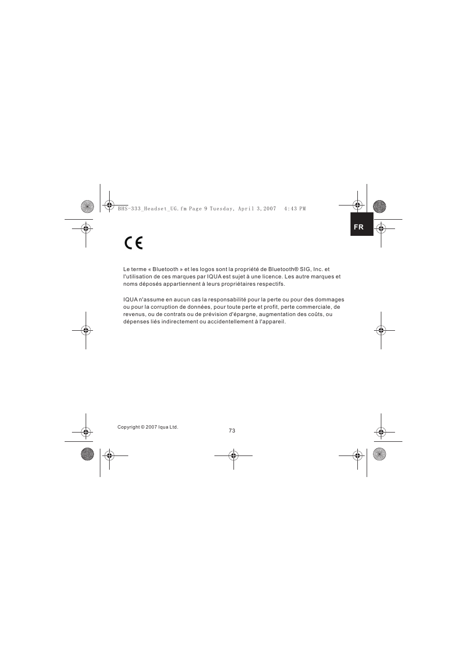 Iqua Bluetooth BHS-333 User Manual | Page 73 / 128