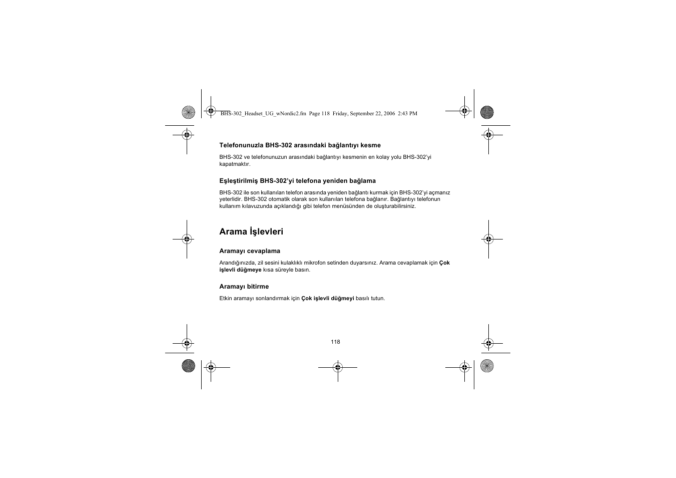 Arama işlevleri | Iqua BHS-302 User Manual | Page 118 / 148