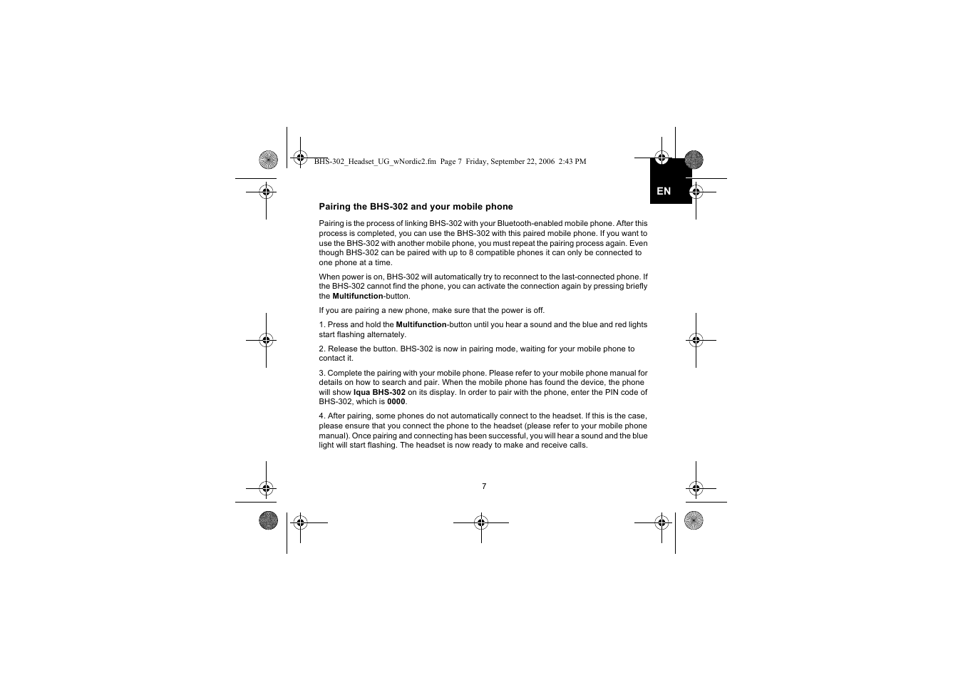 Iqua BHS-302 User Manual | Page 7 / 148