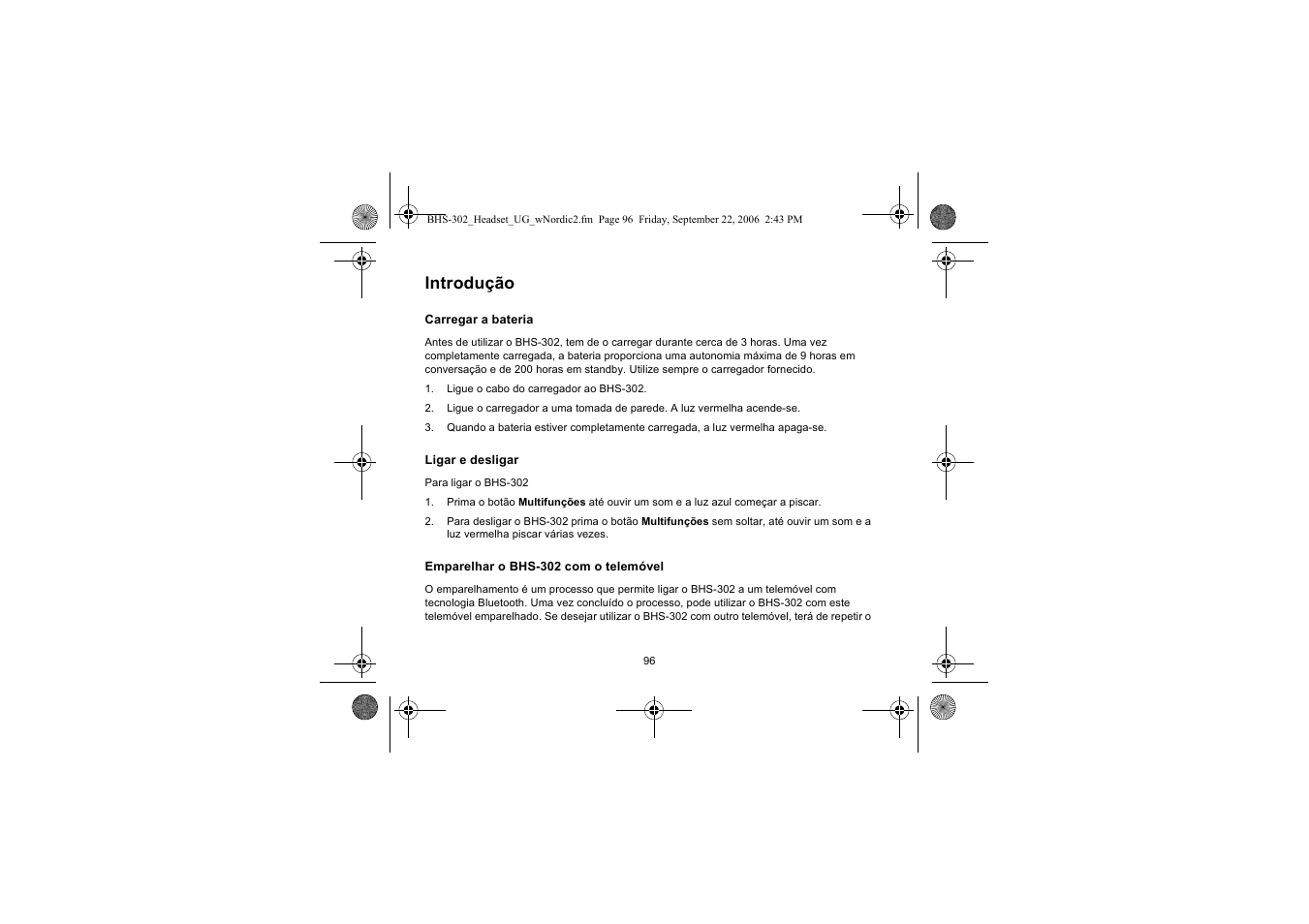 Introdução | Iqua BHS-302 User Manual | Page 96 / 148