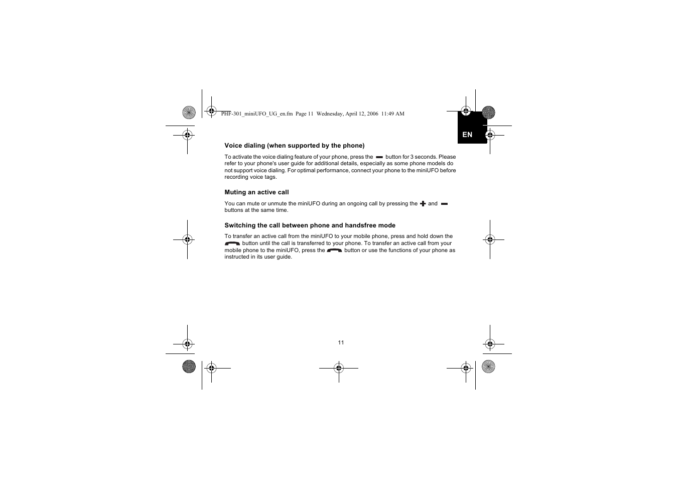 Iqua PHF-301 User Manual | Page 12 / 21