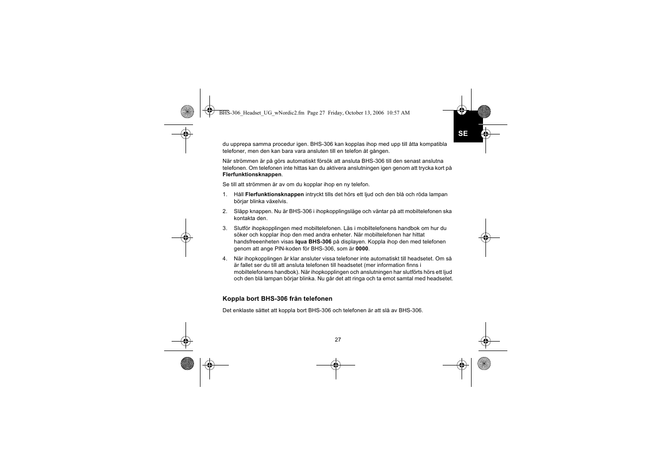 Iqua BHS-306 User Manual | Page 27 / 148