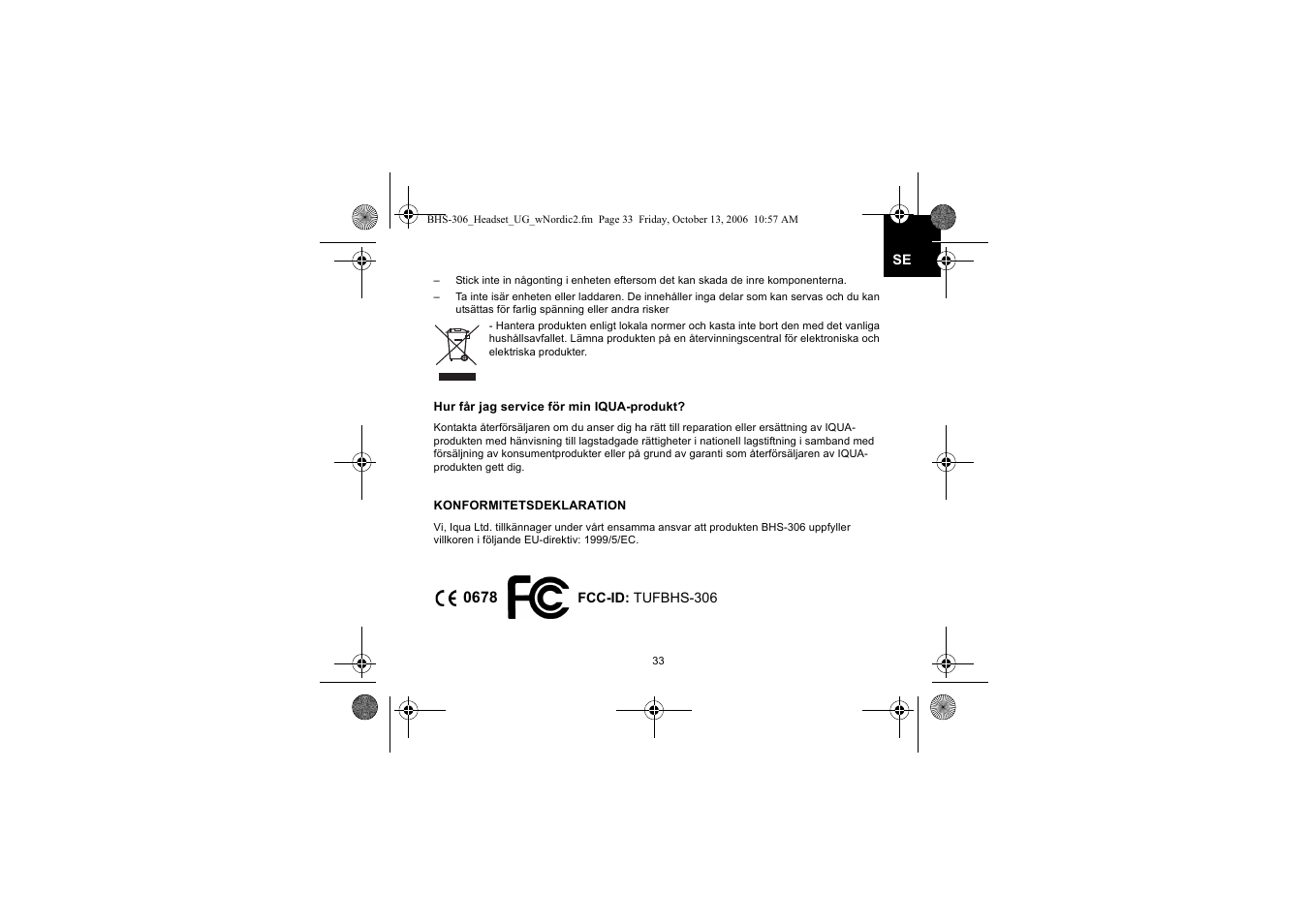 Iqua BHS-306 User Manual | Page 33 / 148