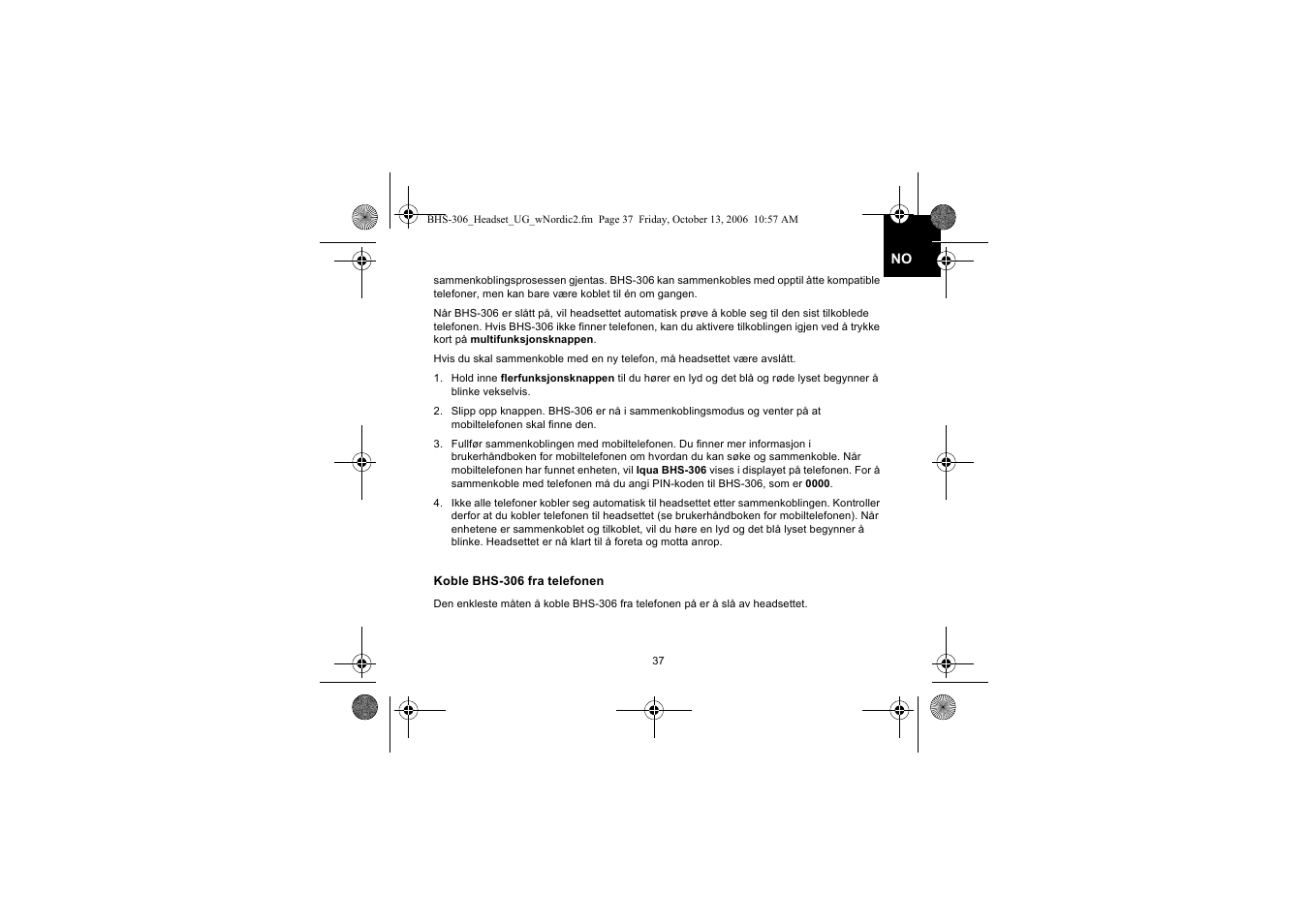 Iqua BHS-306 User Manual | Page 37 / 148