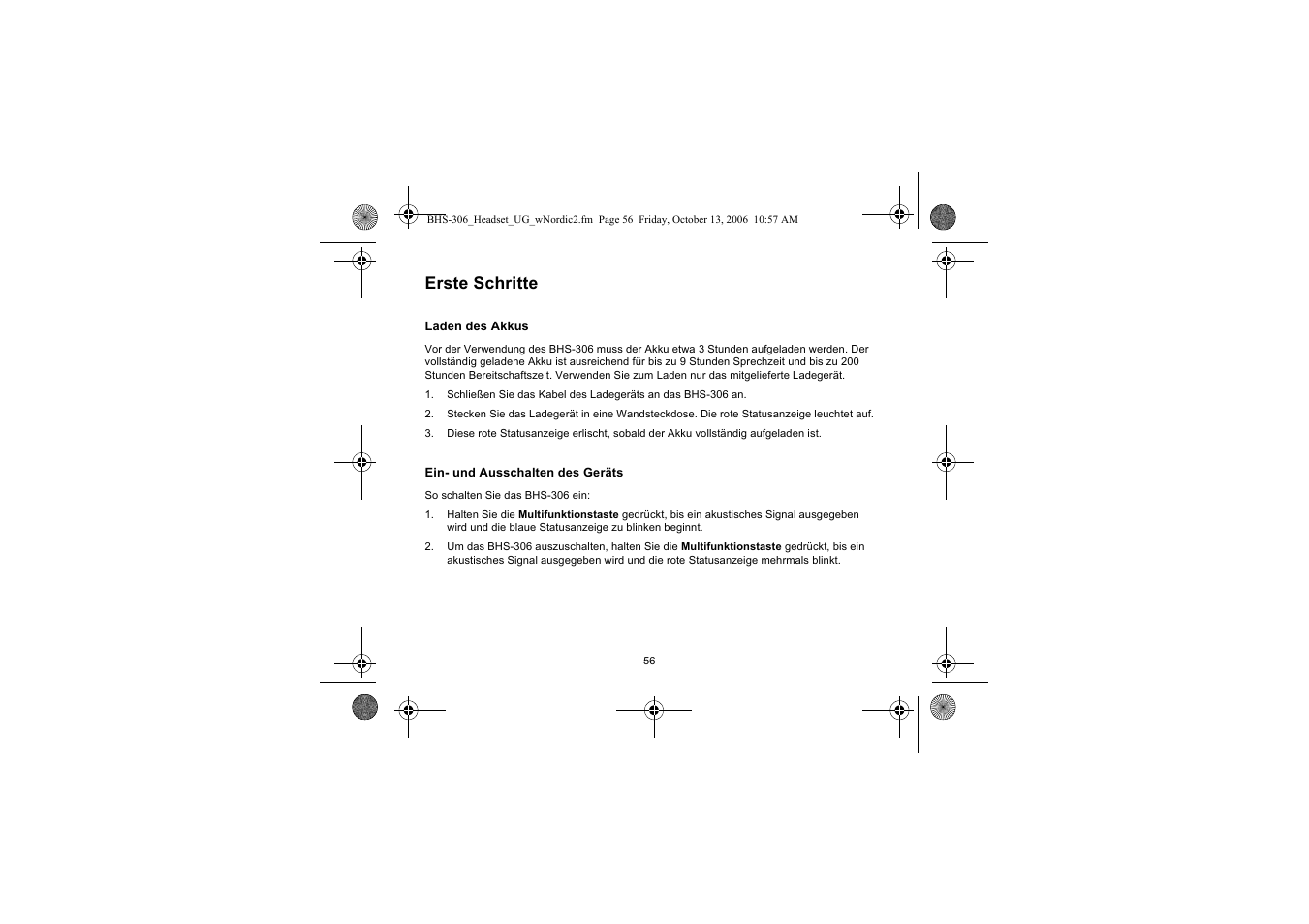 Erste schritte | Iqua BHS-306 User Manual | Page 56 / 148