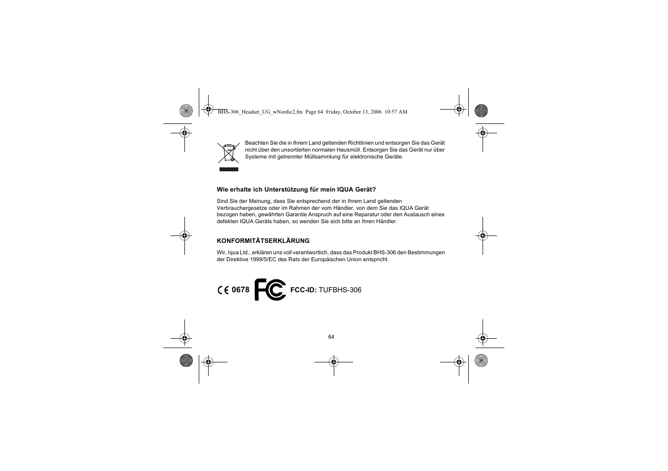 Iqua BHS-306 User Manual | Page 64 / 148