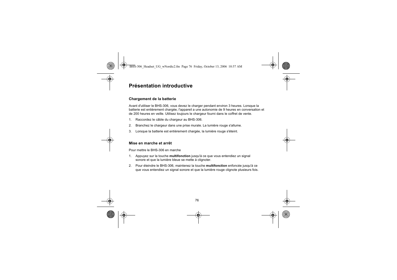 Présentation introductive | Iqua BHS-306 User Manual | Page 76 / 148